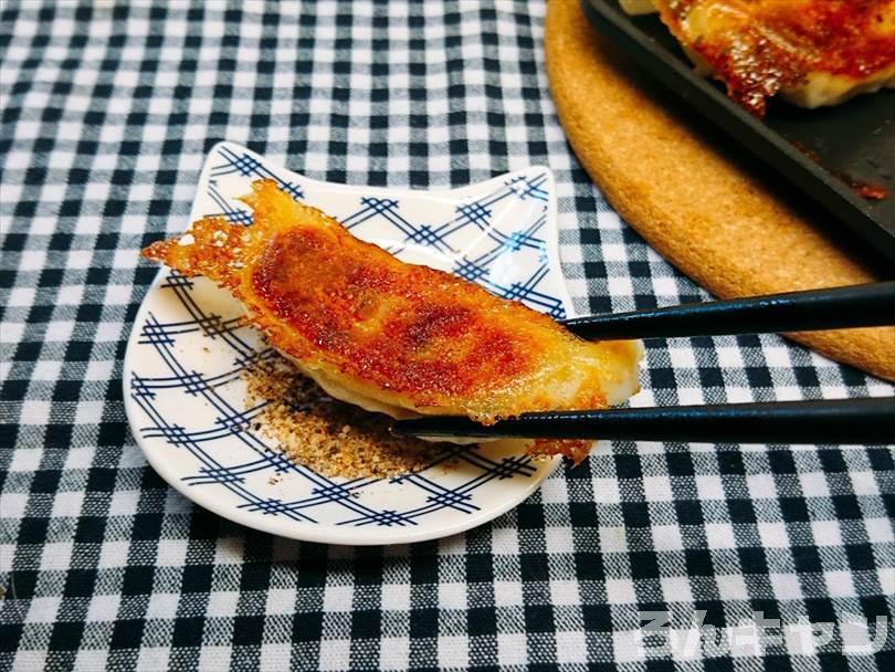 ホットサンドメーカーで焼いた冷凍餃子をマキシマムで食べる