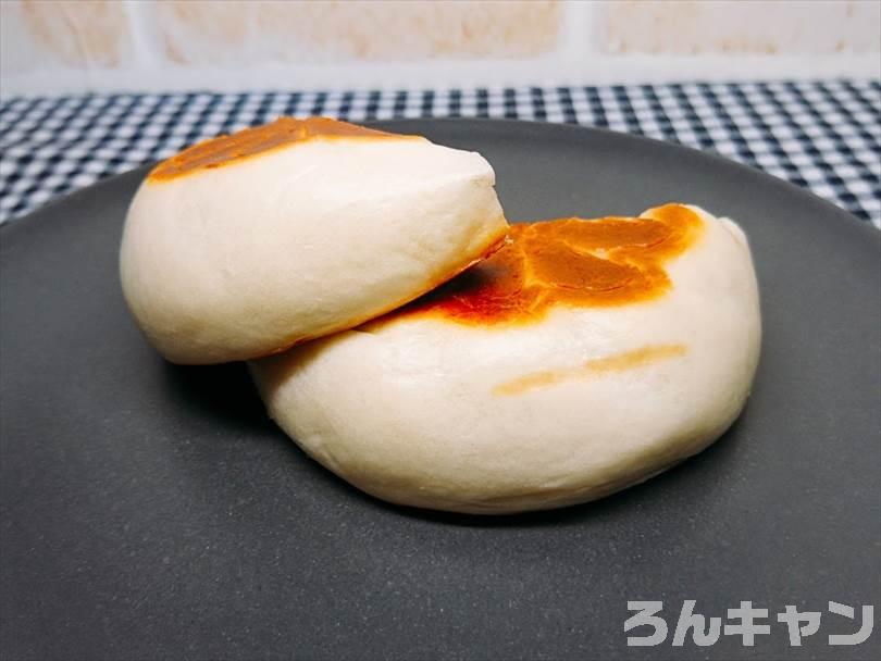 ホットサンドメーカーで焼いた肉まん