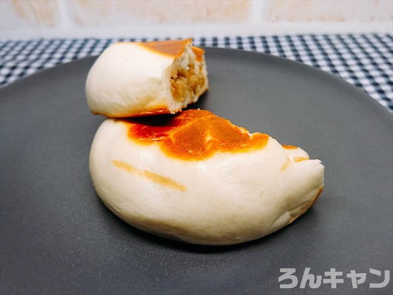 ホットサンドメーカーで焼いた肉まん