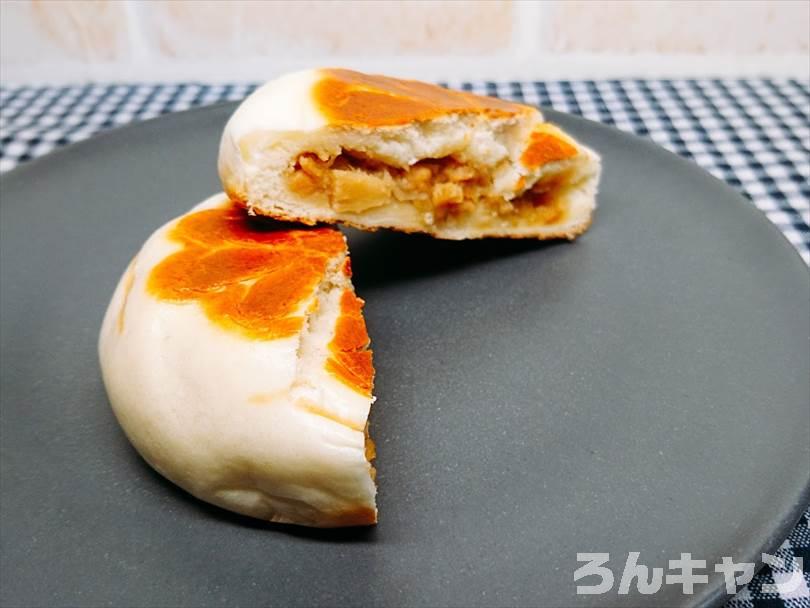 ホットサンドメーカーで焼いた肉まん