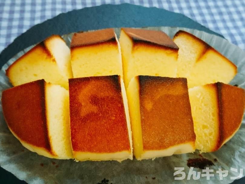 オーブントースターで焼いた北海道チーズ蒸しケーキ