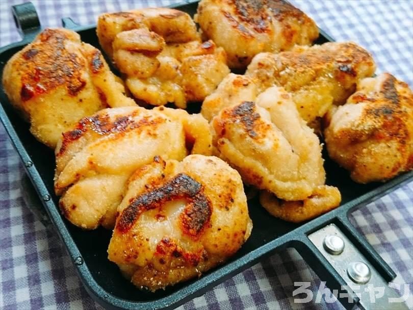 簡単 絶品 鶏の唐揚げをホットサンドメーカーで作れば油少なめヘルシーでふんわりジューシー ろんキャン 簡単 絶品 鶏の唐揚げをホットサンドメーカーで作れば油少なめヘルシーでふんわりジューシー ろんキャン