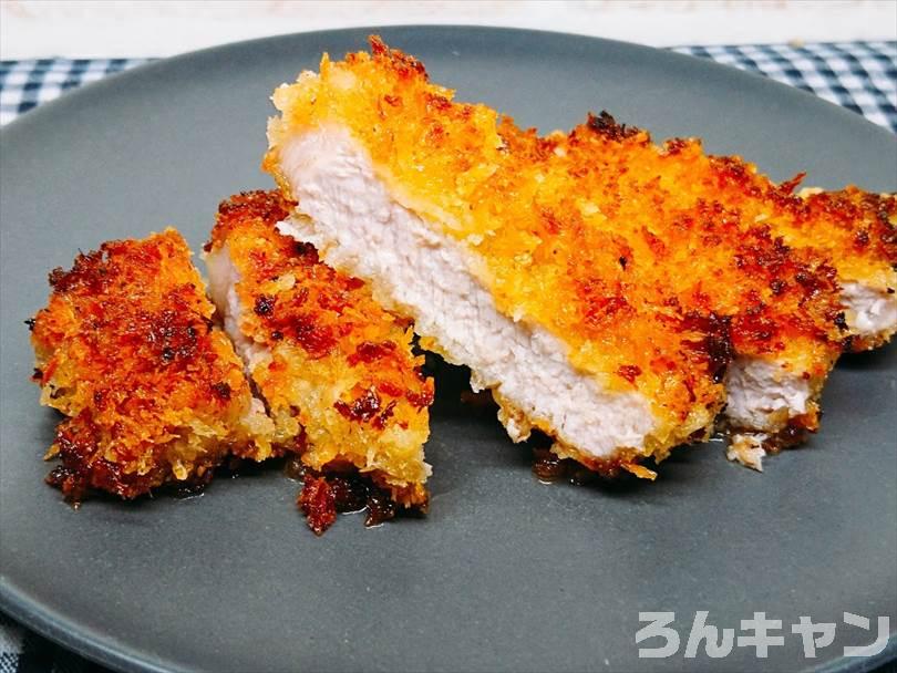 ホットサンドメーカーで焼いたとんかつ