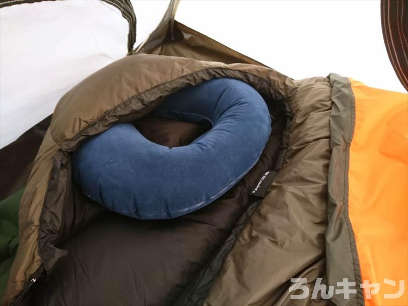 ダイソーのエアー枕をキャンプで使う