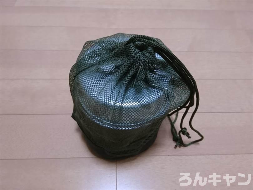 セリアのプラ食器用メッシュバッグをトレック900のケースに使用