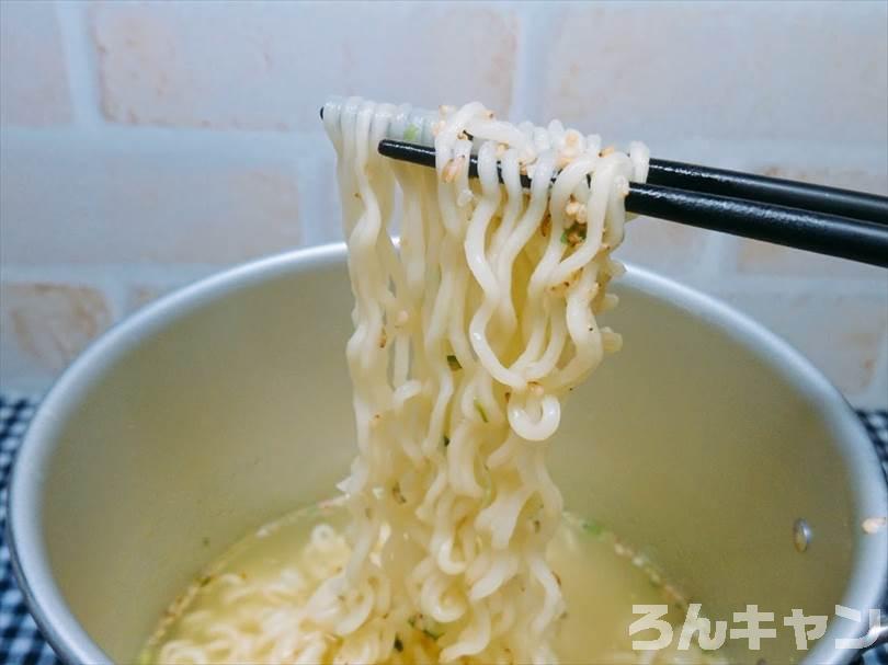 セリアの固形燃料（30g）でサッポロ一番塩ラーメンをつくる