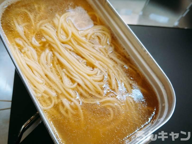 トランギアのメスティンで棒ラーメン（マルタイラーメン）をつくる