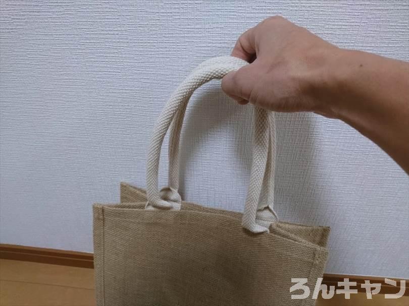 無印良品のジュートマイバッグはキャンプに使える（丈夫で見た目もオシャレ）