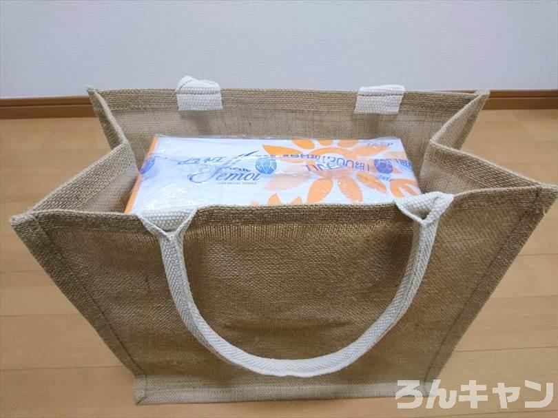 無印良品のジュートマイバッグはキャンプに使える（丈夫で見た目もオシャレ）