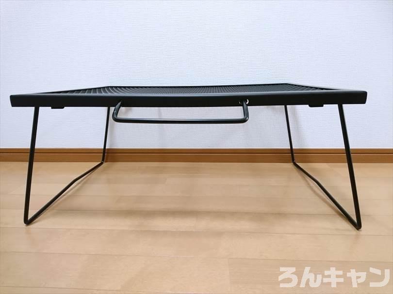 YOLER メッシュテーブルは頑丈でカッコいい|キャンプ初心者におすすめの焚き火テーブル