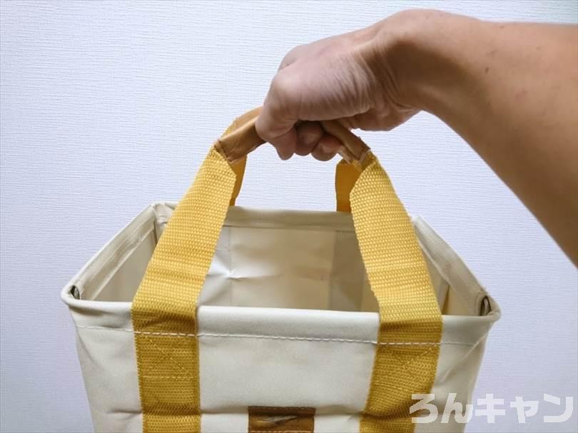 【キャンプ道具入れ】カインズの折りたたみバッグ（大小）が安くてしっかり｜取っ手つきで持ちやすい