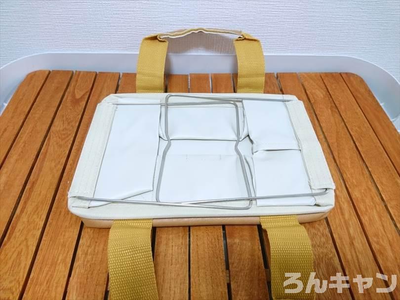 【キャンプ道具入れ】カインズの折りたたみバッグ（大小）が安くてしっかり｜取っ手つきで持ちやすい