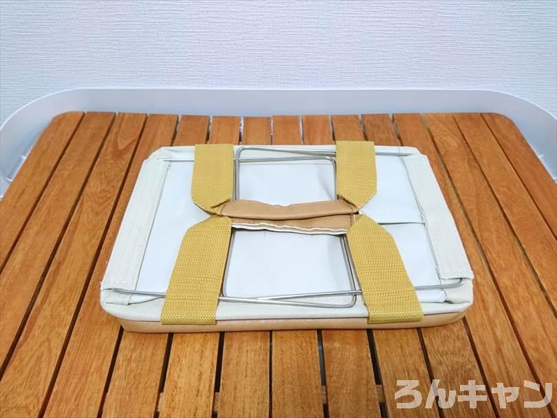 【キャンプ道具入れ】カインズの折りたたみバッグ（大小）が安くてしっかり｜取っ手つきで持ちやすい