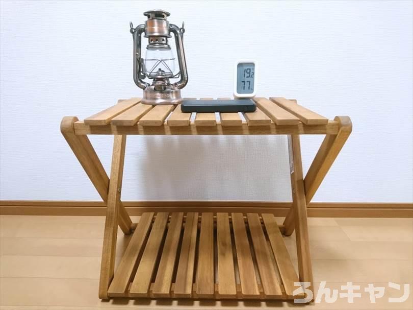 コスパ抜群 ニトリの木製ラックはキャンプでも自宅でも使えるオシャレ棚 ろんキャン