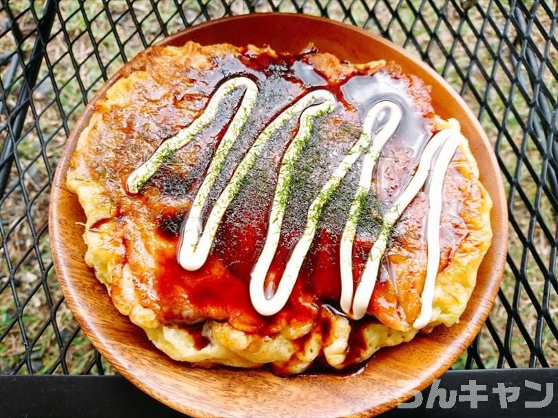 簡単キャンプ飯 お好み焼きをフライパンで焼く 千切りキャベツを使って時短 ふわふわ美味 ろんキャン 簡単キャンプ飯 お好み焼きをフライパンで焼く 千切りキャベツを使って時短 ふわふわ美味 ろんキャン