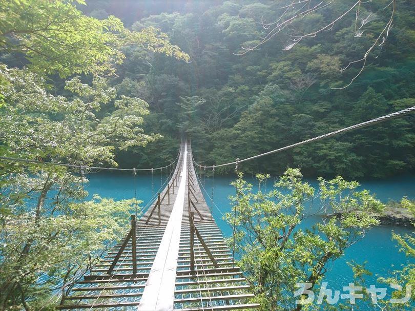 【ゆるキャン△聖地巡礼】夢のつり橋・寸又峡温泉「ほぉおー川の色きれーっ」（11巻・62話）