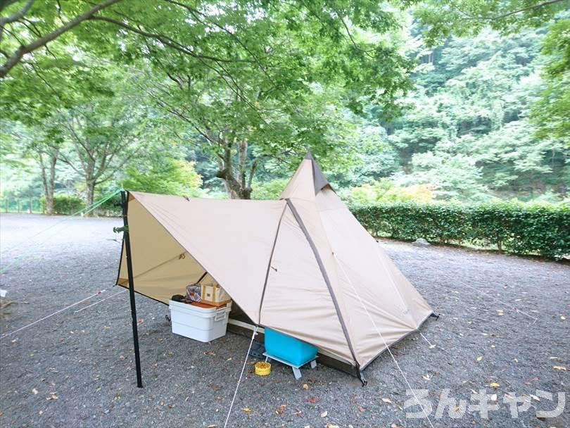 【ソロキャンプにおすすめ】Vidalidoの格安ワンポールテントをレビュー｜前室が便利で使いやすい
