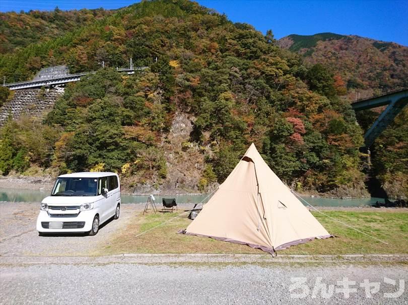 【ゆるキャン△聖地巡礼】アプトいちしろキャンプ場「薪準備よーし！」（11巻・第60～61話）｜実際の雰囲気をブログでご紹介