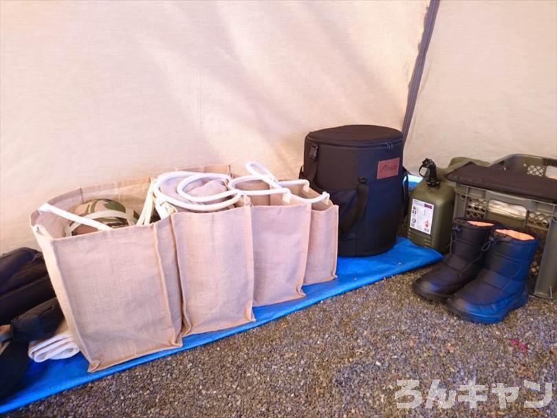 無印良品のジュートマイバッグはキャンプに使える（丈夫で見た目もオシャレ）