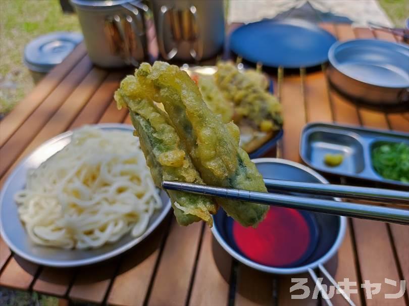 【簡単キャンプ飯】夏は冷たいざるそば・うどん・そうめん・冷やし中華がサッパリ美味しい