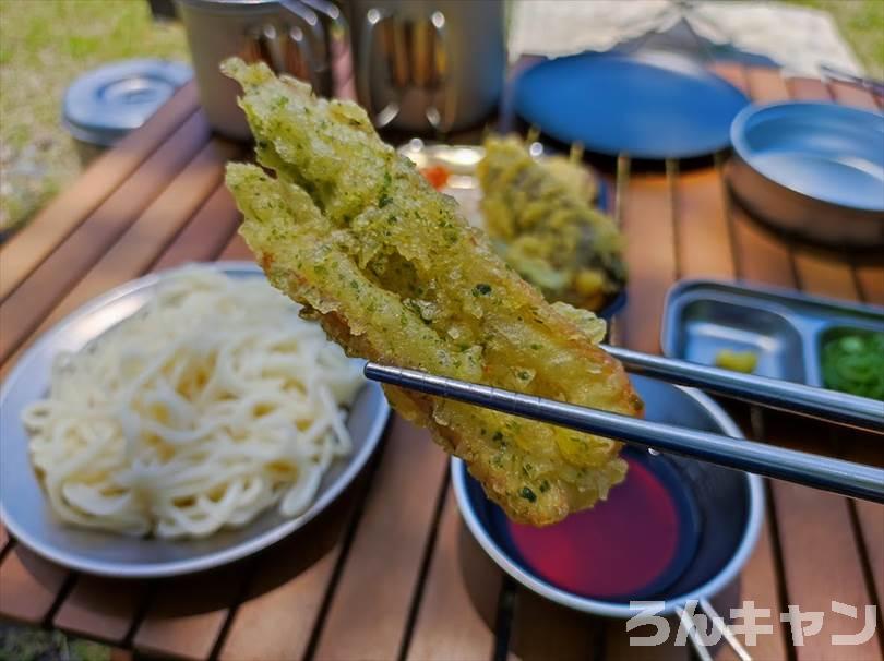 【簡単キャンプ飯】夏は冷たいざるそば・うどん・そうめん・冷やし中華がサッパリ美味しい