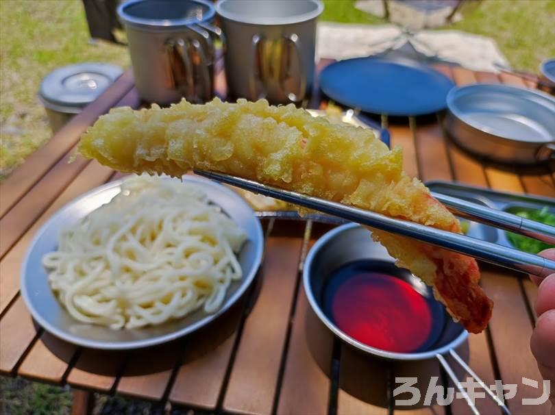 【簡単キャンプ飯】夏は冷たいざるそば・うどん・そうめん・冷やし中華がサッパリ美味しい