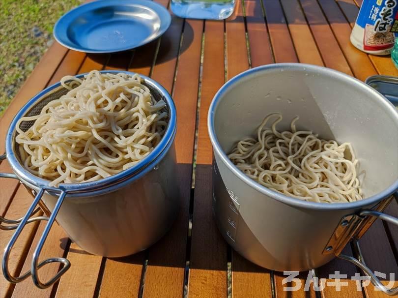 【簡単キャンプ飯】夏は冷たいざるそば・うどん・そうめん・冷やし中華がサッパリ美味しい