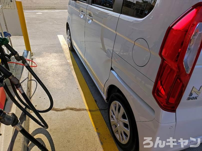 【軽自動車キャンプ】N-BOXの給油方法・ガソリンの入れ方は？