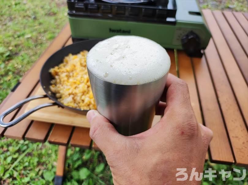 【簡単キャンプ飯】チャーハンをフライパンで作る｜焼き飯はシンプルが美味しい