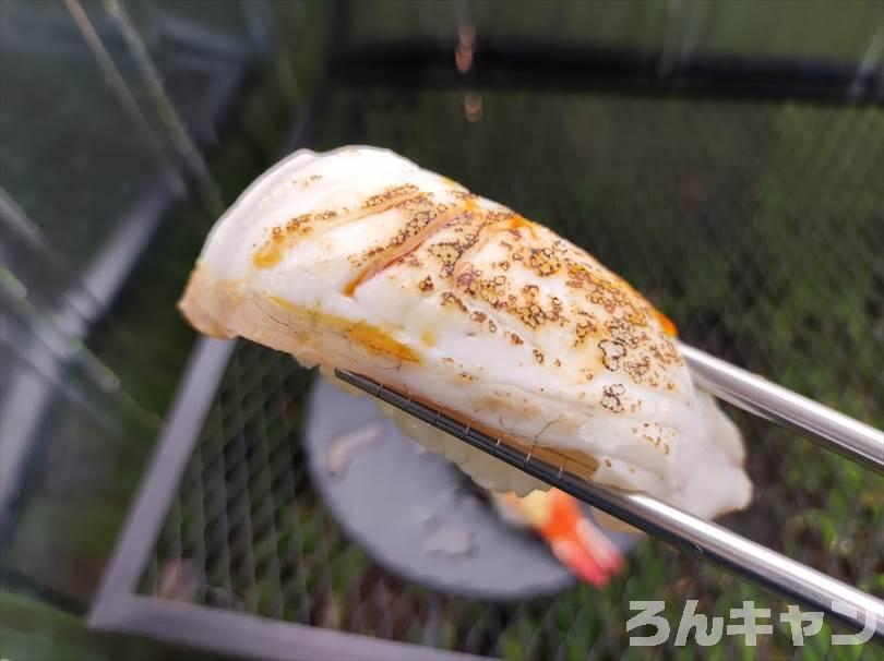 【簡単キャンプ飯】炙り寿司が美味しい｜まぐろ・サーモン・鯛・イカ・エビが絶品